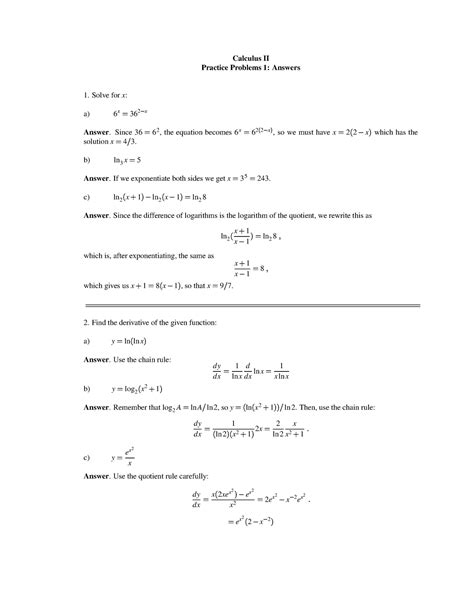 calculus 2 questions