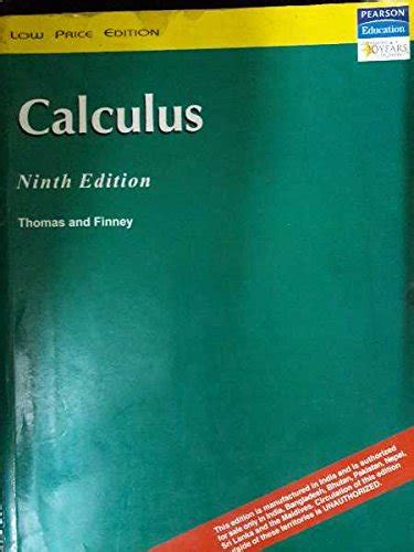calculus 9th edition by thomas finney Epub