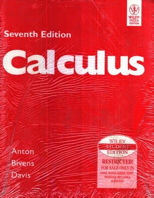 calculus by howard anton 7th edition solution manual Reader