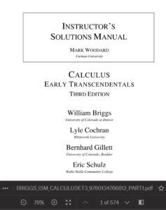 calculus early transcendentals solutions briggs Doc