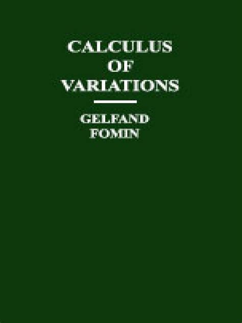 calculus of variations gelfand solution manual Reader