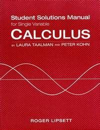 calculus solutions manual taalman kohn Epub
