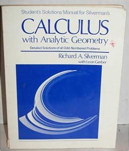 calculus with analytic geometry silverman solution Kindle Editon