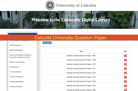 calcutta university question paper Doc