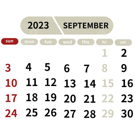 calendário de setembro de 2023