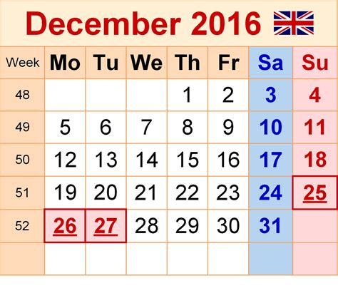 calendar december 2016 Reader