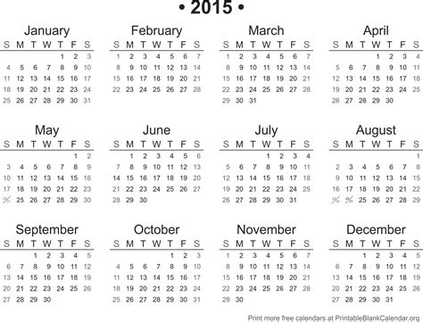 calendar template 2015 Doc