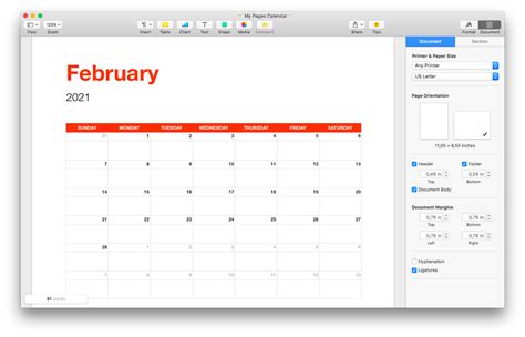 calendar template for mac 2014 Doc