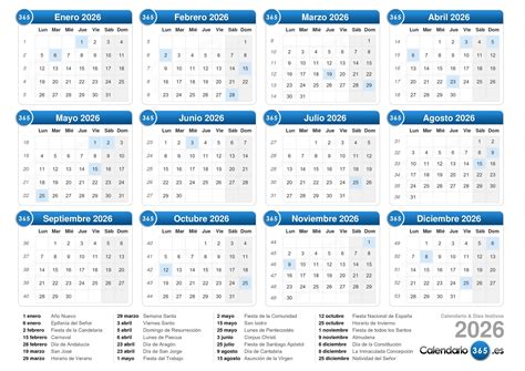 calendario 2026