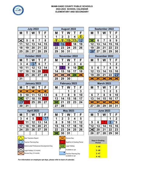 calendario escolar 2023 miami dade