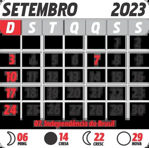 calendario setembro 2023