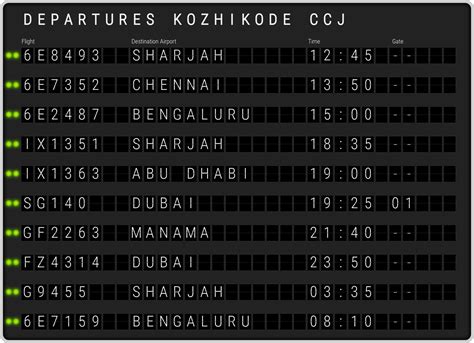 calicut airport flight schedule time pdf Epub