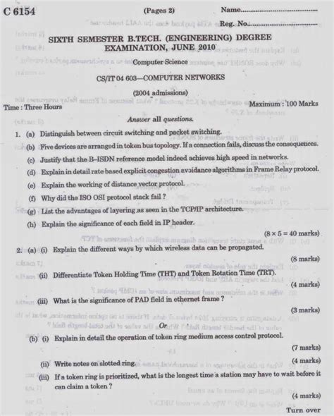 calicut university b tech question papers Kindle Editon
