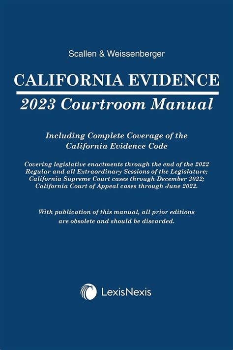 california evidence 2012 courtroom manual Ebook Epub