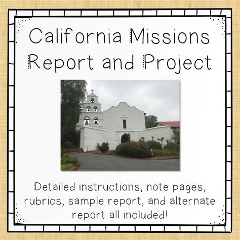 california mission project report samples Doc