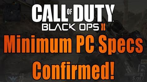 call of duty black ops 2 minimum system requirements