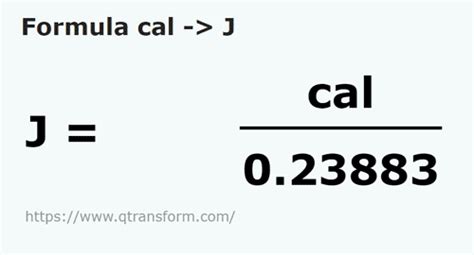 calorie to j