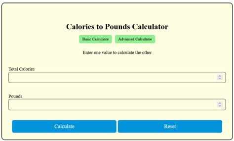 calories and pounds conversion