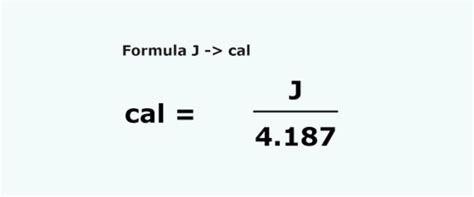 calories to joules formula