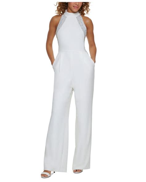 calvin klein white jumpsuit