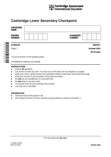 cambridge checkpoint exam past papers Doc