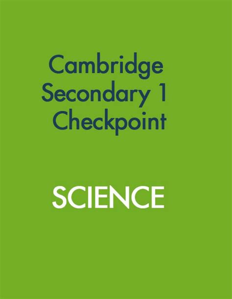 cambridge checkpoint science papers 2013 PDF