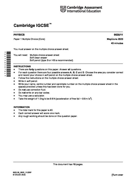 cambridge igce physics multiple choice Kindle Editon