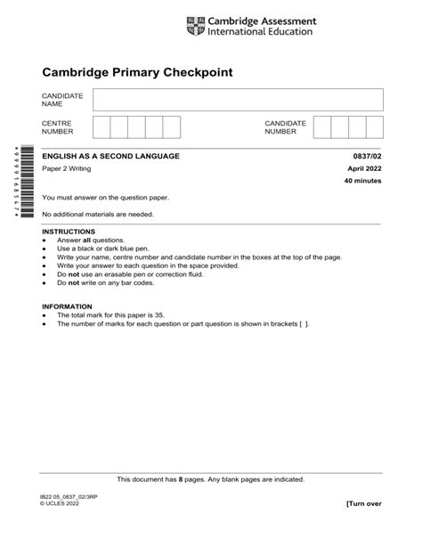 cambridge primary examination papers Doc