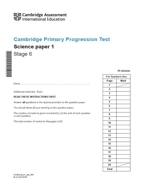 cambridge primary grade 6 past papers science Kindle Editon