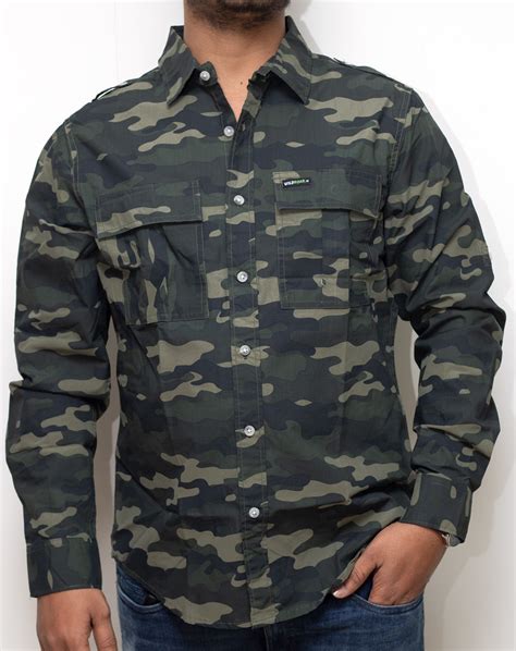 camouflage green shirt