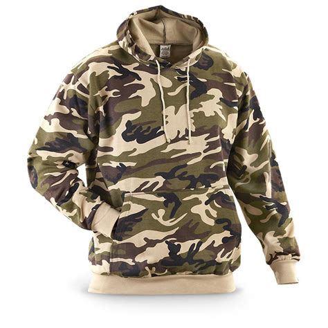 camouflage hooded sweatshirt