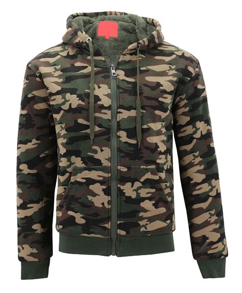 camouflage zip up sweatshirt