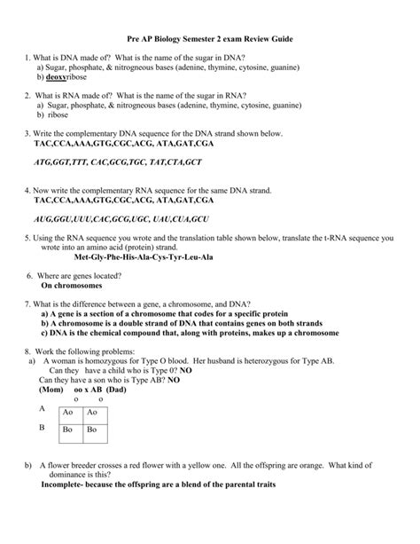 campbell and reece ap biology 1st semester final exam review pdf Doc