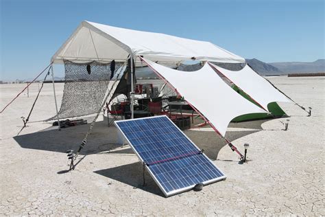 camping tent with solar panels