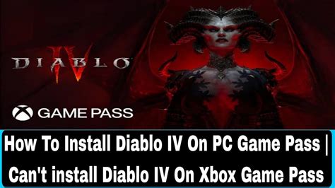 can't install diablo 4 game pass