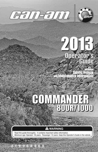 can am commander owners manual Doc