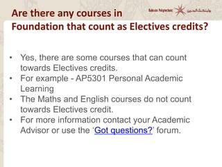 can electives count towards other credits
