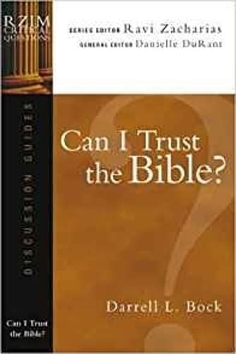 can i trust the bible? rzim critical questions discussion guides Epub