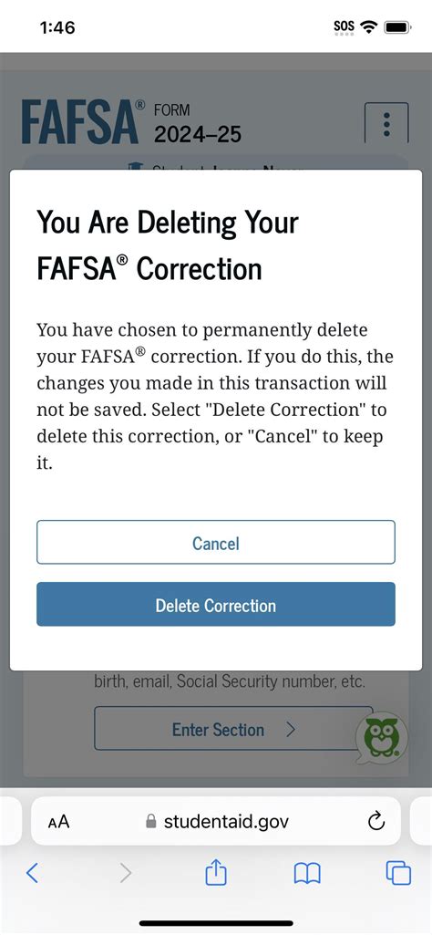 can you delete a fafsa account