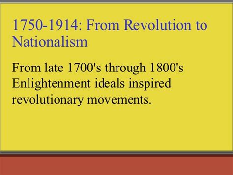 can you summarize the information of nationalism in the 1750-1900