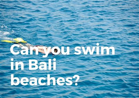 can you swim in bali beaches