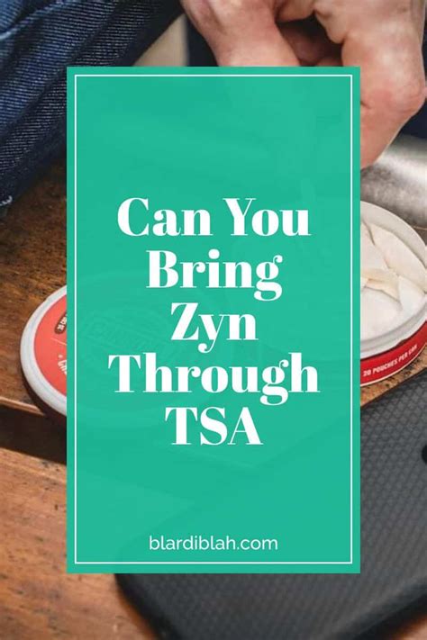 can you take zyns through tsa