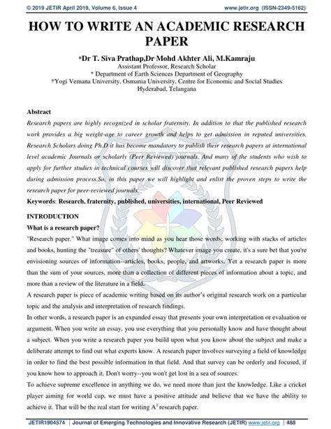 can you use we in a research paper