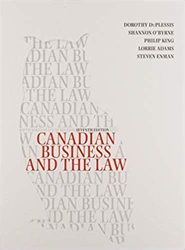 canadian business and the law duplessis Ebook Doc