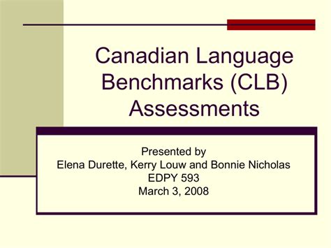 canadian language benchmarks assessment sample test Doc