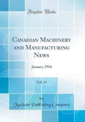 canadian machinery vol classic reprint Epub