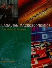 canadian macroeconomics problems and policies PDF