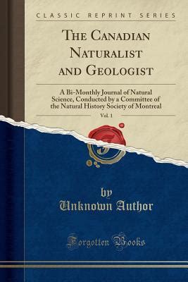 canadian naturalist geologist vol bi monthly Kindle Editon