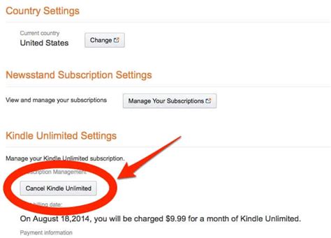 cancel kindle unlimited subscription