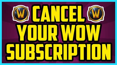 cancel wow subscription